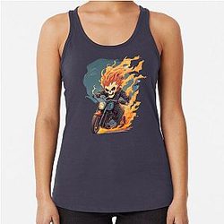 Ghost Rider Animated Racerback Tank Top