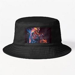 Ghost Rider Fire Skeleton Bucket Hat