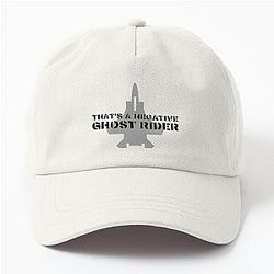 That's a Negative Ghost Rider Design in Black Air Force Font with Jet Fighter Dad Hat