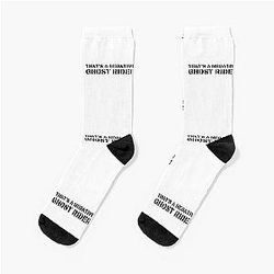 That's a Negative Ghost Rider Quote Design In Air Force Font Socks