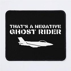 That's a negative ghost rider quote design in white air force font with jet mouse pad