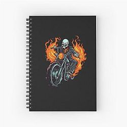 Ghost Rider Motorcycle Spiral Notebook