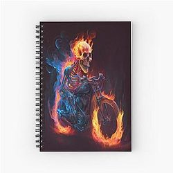 Ghost Rider Fire Skeleton Spiral Notebook