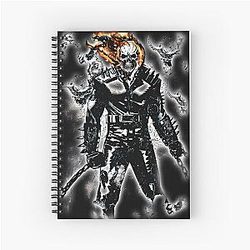 Ghost Rider Skull In A Fire Spiral Notebook