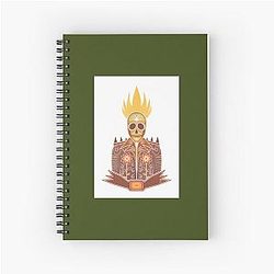 Day of the Dead Ghost Rider Spiral Notebook