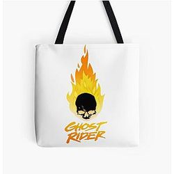 Ghost Rider Skull Tote Bag