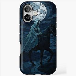 Ghost Rider Under the Moon Gothic Dark Fantasy Art Haunted Horse iPhone Case