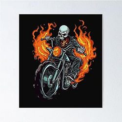 Ghost Rider Motorcycle Poster