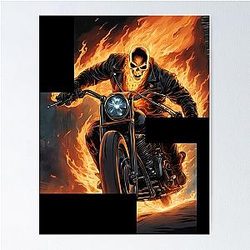 Ghost Rider on a Fire Motorbike 4