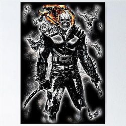 Ghost Rider Skull In Flame Poster