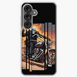 Ghost Rider on a Fire Motorbike 2 Samsung Galaxy Soft Case