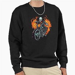 Ghost Rider Motorcycle Pullover Sweatshirt