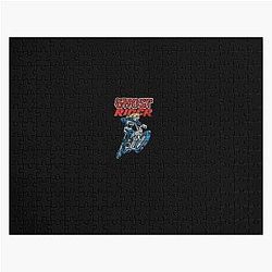 Ghost Rider Retro Flames Graphic Hoodie Jigsaw Puzzle