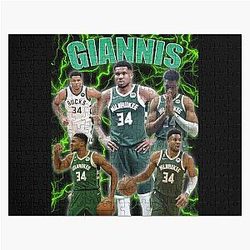 Giannis Antetokounmpo Basketball Fan Art Jigsaw Puzzle