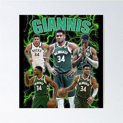 Giannis Antetokounmpo Basketball Fan Art Poster