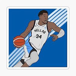 Giannis Antetokounmpo Greeece Sticker