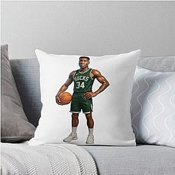 Giannis Antetokounmpo Throw Pillow