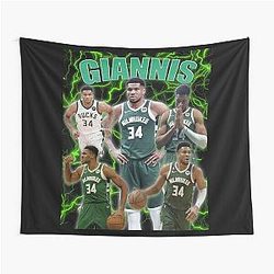 Giannis Antetokounmpo Basketball Fan Art Tapestry