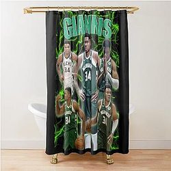 Giannis Antetokounmpo Basketball Fan Art Shower Curtain