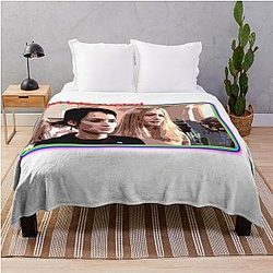 Girl, Pop Art Throw Blanket