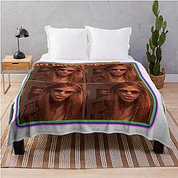 Girl Interrupted Pop Art Throw Blanket