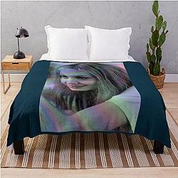 Girl Interrupted Art Throw Blanket