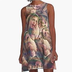 Girl Interrupted Aesthetic Art A-Line Dress