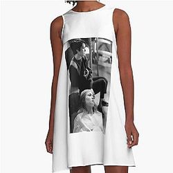 Girl Interrupted Vintage Art A-Line Dress