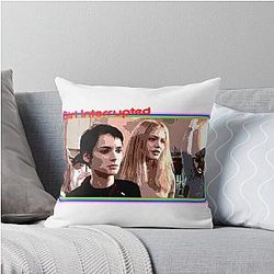 Girl Interrupted Pop Art Throw Pillow