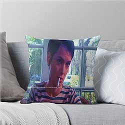 Girl Interrupted Vintage Art Throw Pillow