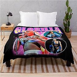 Retro style Glorilla throw blanket