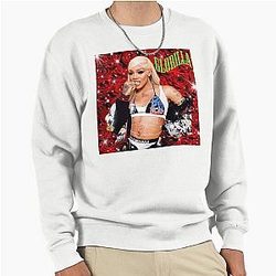 Glorilla Roses Print Pullover Sweatshirt