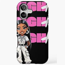 Glorilla Cartoon Girl Rap Design iPhone Tough Case