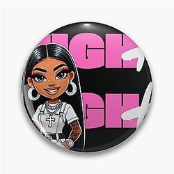 Glorilla Cartoon Girl Rap Design Pin