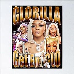 Glorilla Get Em Glo Retro Poster