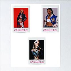 GloRilla Sticker Set Poster