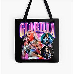Retro Style Glorilla Print Tote Bag