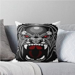 Evil Glorilla Throw Pillow