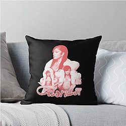 sepia Glorilla Pinky Girl Throw Pillow