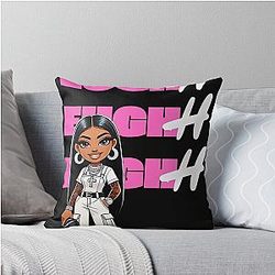 Glorilla Cartoon Girl Rap Throw Pillow