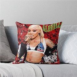 Glorilla Roses Print Throw Pillow