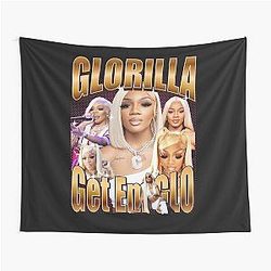 Glorilla Gett Em Glo Retro Tapestry
