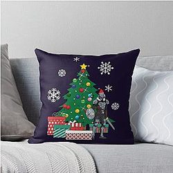 Goblin Slayer Around the Christmas Tree Throw Pillow