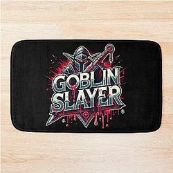 Epic Goblin Slayer Design Dark Fantasy Warrior Art Bath Mat