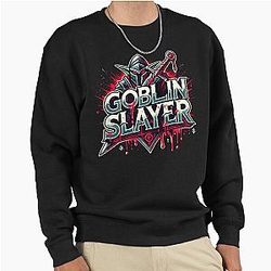 Epic Goblin Slayer Design Dark Fantasy Warrior Art Pullover Sweatshirt