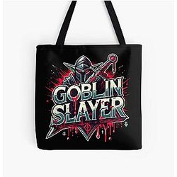 Epic Goblin Slayer Design Dark Fantasy Warrior Art Tote Bag