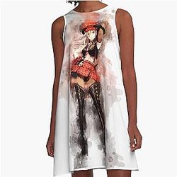 God Eater Alisa watercolor A-Line Dress