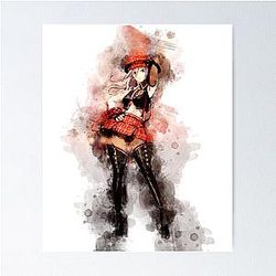 God Eater Alisa Watercolor Classic Poster
