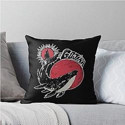 Gojira Flowers Guitar Gift for Men and Women Metal Lovers Throw Pillow