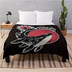 Gojira Band Flowers Guitar Throw Blanket for Metal Lovers